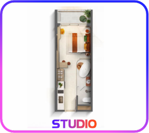 Mặt bằng giới thiệu căn Studio Q Topia